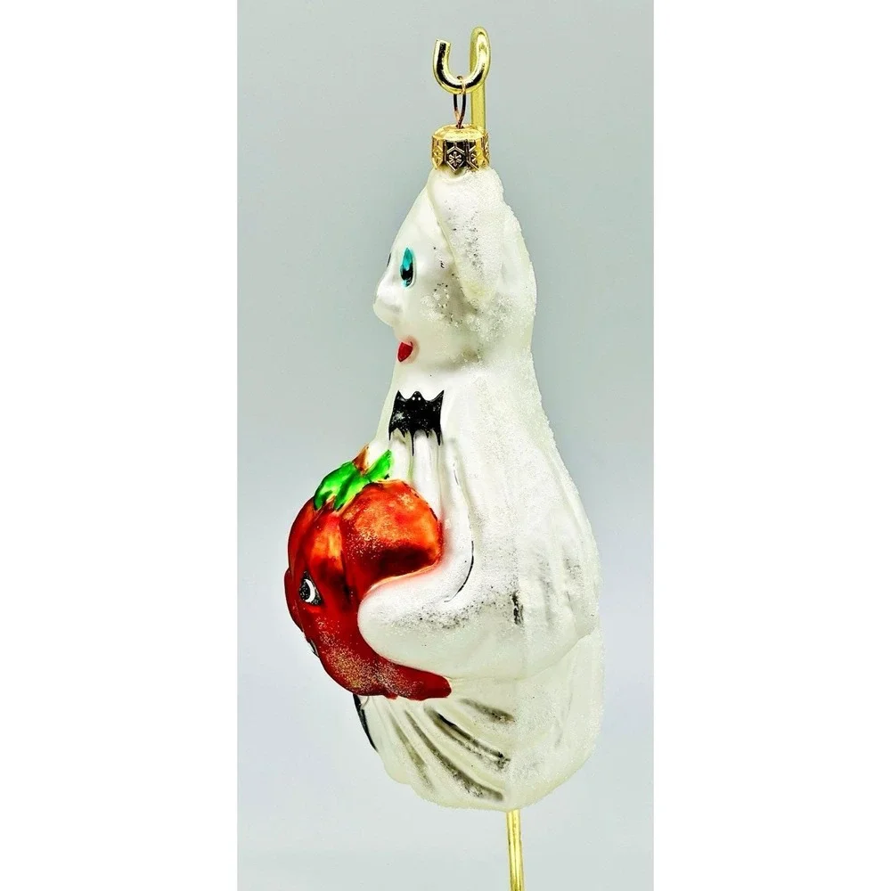 Christopher Radko Jack N Ghoul Ghost with Pumpkin Halloween Christmas‎ Ornament